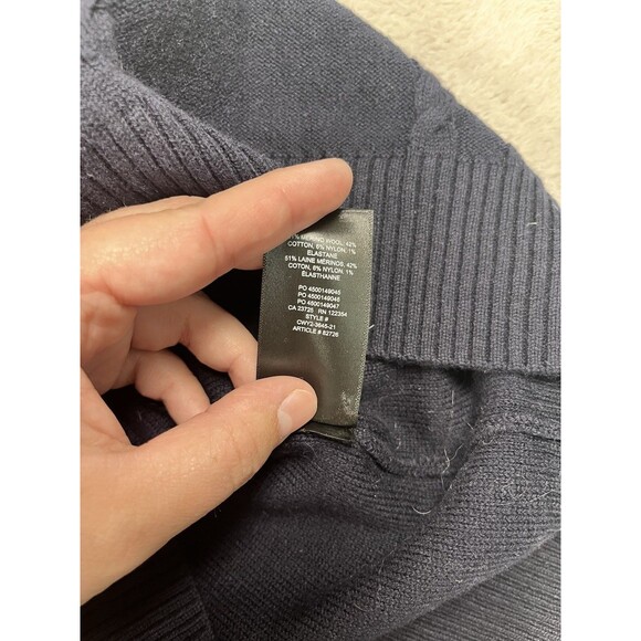 Sunday Best Aritzia Winston Sweater Vest Womens S Navy Cable Knit Wool Preppy - Picture 6 of 8